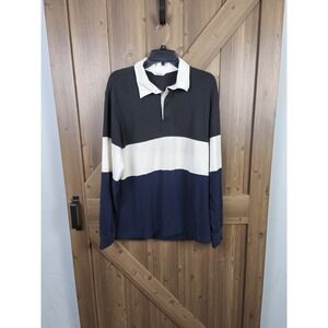 AYR Men's XL Long Sleeve Rugby Shirt Preppy Coastal